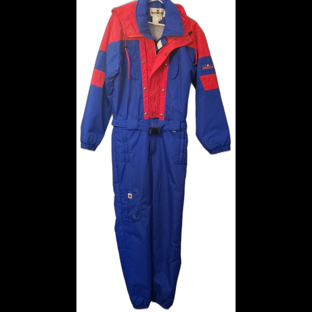 VTG 80s Ski Suit One Piece Snowsuit Obermeyer Cyclone Snow Bib retro Mens MEDIUM